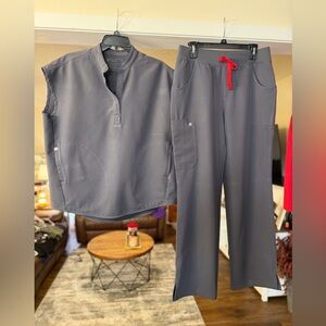 Figs Scrub Set- Charcoal